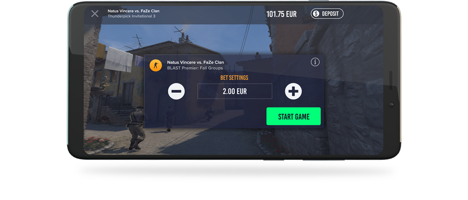 Buy-in screen interface